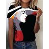 Μόδα Μοντέρνο Κοριτσίστικο T-Shirt 3d Εκτύπωση Γυναικείο Πουλόβερ Y2k Ρούχα Κοντομάνικα Τοπ Μπλουζάκια με Στρογγυλή Λαιμόκοψη Αθλητική Καθημερινή Μπλούζα