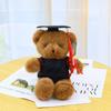 Bear Teddy Mortarboard Plush Stuffed Toy Doll Room Decor Birthday Kids Gift