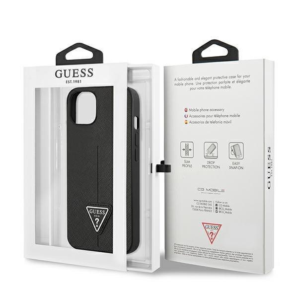 Guess Guhcp13Spsatlk Iphone 13 Mini 5,4 Czarny/Black Hardcase Saffianotriangle Logo
