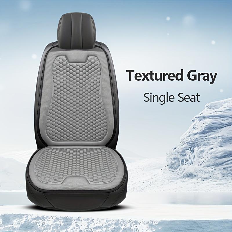 1 unidad Cojín para Asiento de Coche - Almohadilla Refrigerante Transpirable para Todas las Estaciones con Base Antideslizante, Eficiencia de Refrigeración y Calefacción, Fácil de Limpiar - Compatible con la Mayoría de los Vehículos