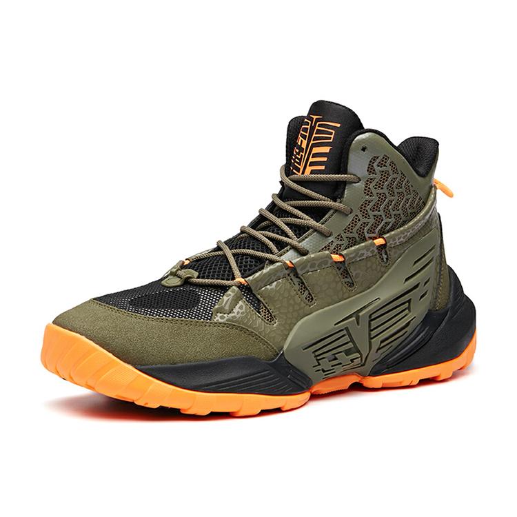 Anta Bastard High top Vintage Basketball Shoes Men's Khaki Green 91911122-4
