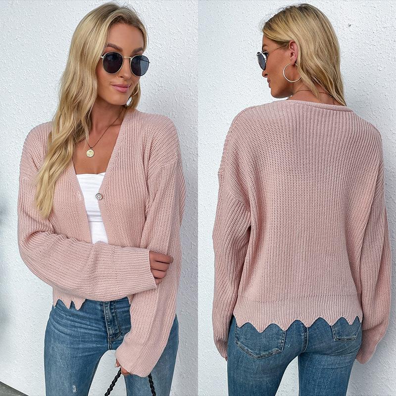 Casual Trend Versatile Women's Fall Ins Style Trend Long-sleeved Knitted Loose Sweater Jacket