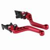 1 Pair CNC Aluminum Motorcycle Scooter Modification Double Disc Brake Lever Red