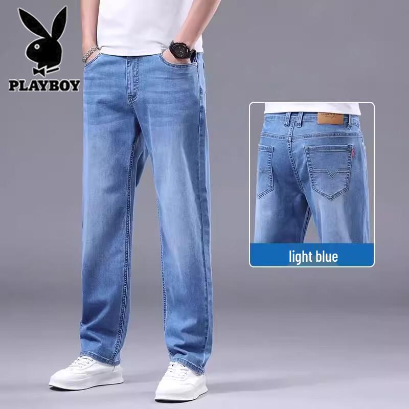 

Playboy Men s Loose Straight Fit Stretch Jeans 31