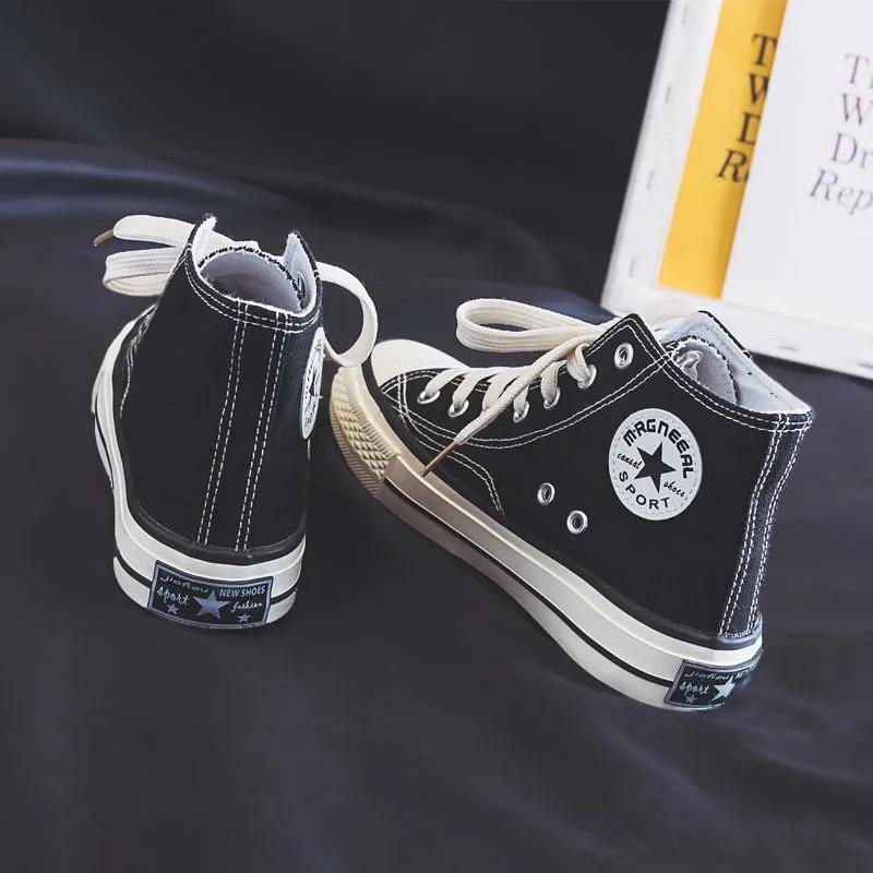

2021 spring new high-top canvas shoes female student Korean version Harajuku board shoes trend basic 35