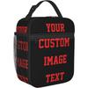 Benutzerdefinierte Thermos-Lunchtasche Personalisierte tragbare Lunchbox mit Foto-Text Benutzerdefinierte isolierte Bento-Tragetasche für Büro-Picknick