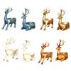 Cartoon Deer Statue Candy Dish Desktop Storage Tray Cute Decorative Figurine for