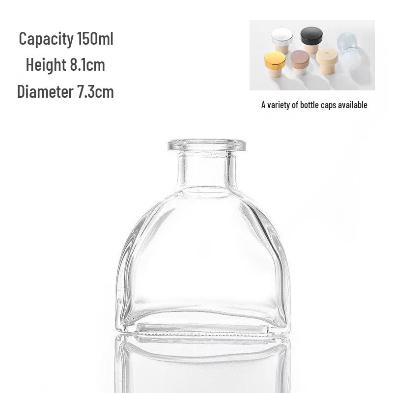Glass Dried Flower Aromatherapy Bottle - Fireless Perfume Bottle for Bedroom and Car, Refillable.