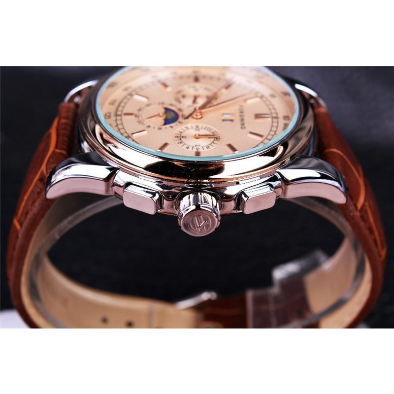 Forsining Herrenmode und Freizeit, multifunktionale Shanghai-Bewegung, mechanische Uhr