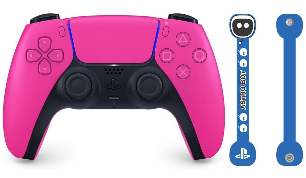 Genuine DualSense Wireless Controller Nova Pink with Astro Bot Design Cord Holder (CFI-ZCT1J03)