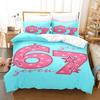 Blue 67 POP Culture 3D Print Bedding Set Modern Style Soft Duvet Cover Set King Queen Twin Size Birthday Gift for Bedroom Decor