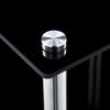 2 Tier Black Glass Shelf 40 X 40 X 47 Cm Tempered Glass