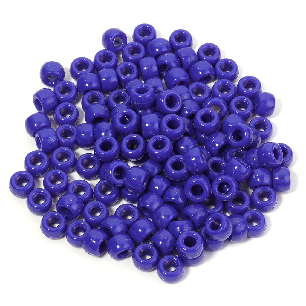 200pcs/lot 9mm Mix Color Acrylic Beads 4mm Big Hole Round Loose Beads For Jewelry Making DIY Necklace Bracelet Craft Accessories