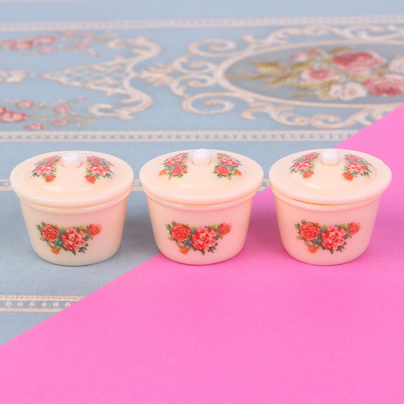 Dollhouse Miniature Nostalgic Life Scene Decoration Supplies Chinese Double Happiness Enamel Basin Doll Accessories Toy