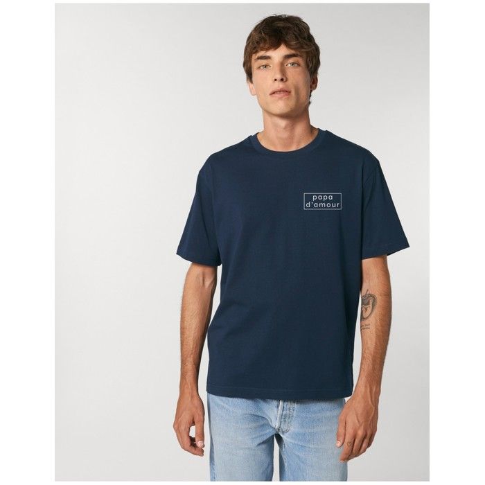 We Are Family - TSHIRT HOMME PAPA D AMOUR CADRE BLEU XXL