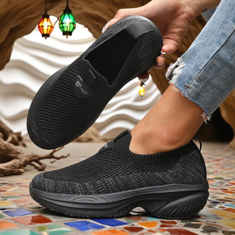 Women's Casual Sneakers Comfortable Breathable Slip On Platform Shoes Fashion Women Versatile Athletic Shoes Chaussure De Sport
