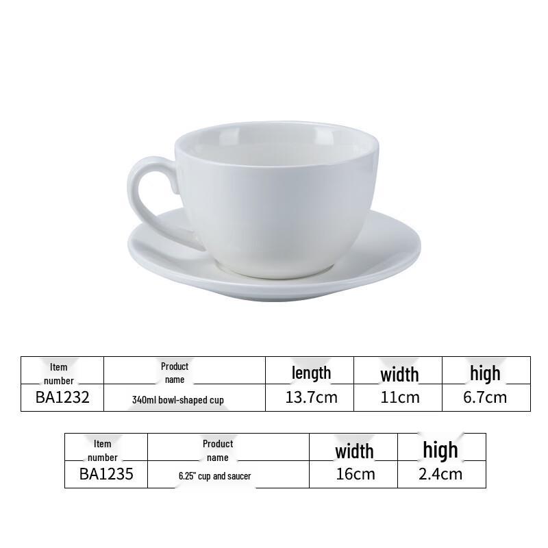 Zhishi European Ceramic Coffee Cup and Saucer