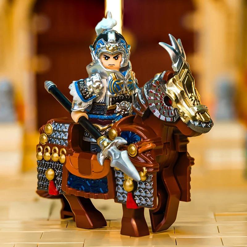 Building Block Man Figurine Three Kingdoms Zhuge Liang Armor Version Lu Bu Children's Assembly Toy Boy Holiday Gift Collection