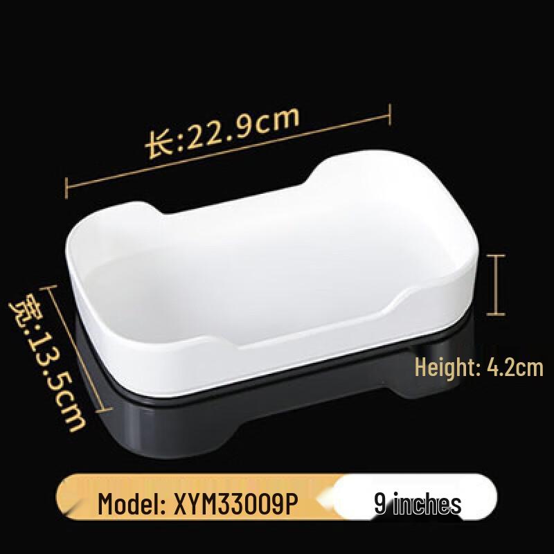 White Melamine Rectangular Dinner Plate (10-Pack)