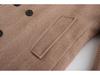 Men's Mid-Length Plaid Wool Coat - Double-Breasted, Cotton-Padded Jacket