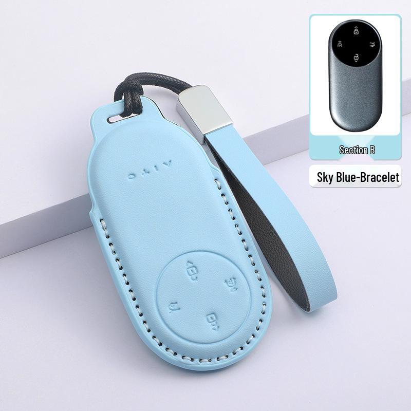 AITO M5/M7/M9 Leather Car Key Case Shell with Buckle