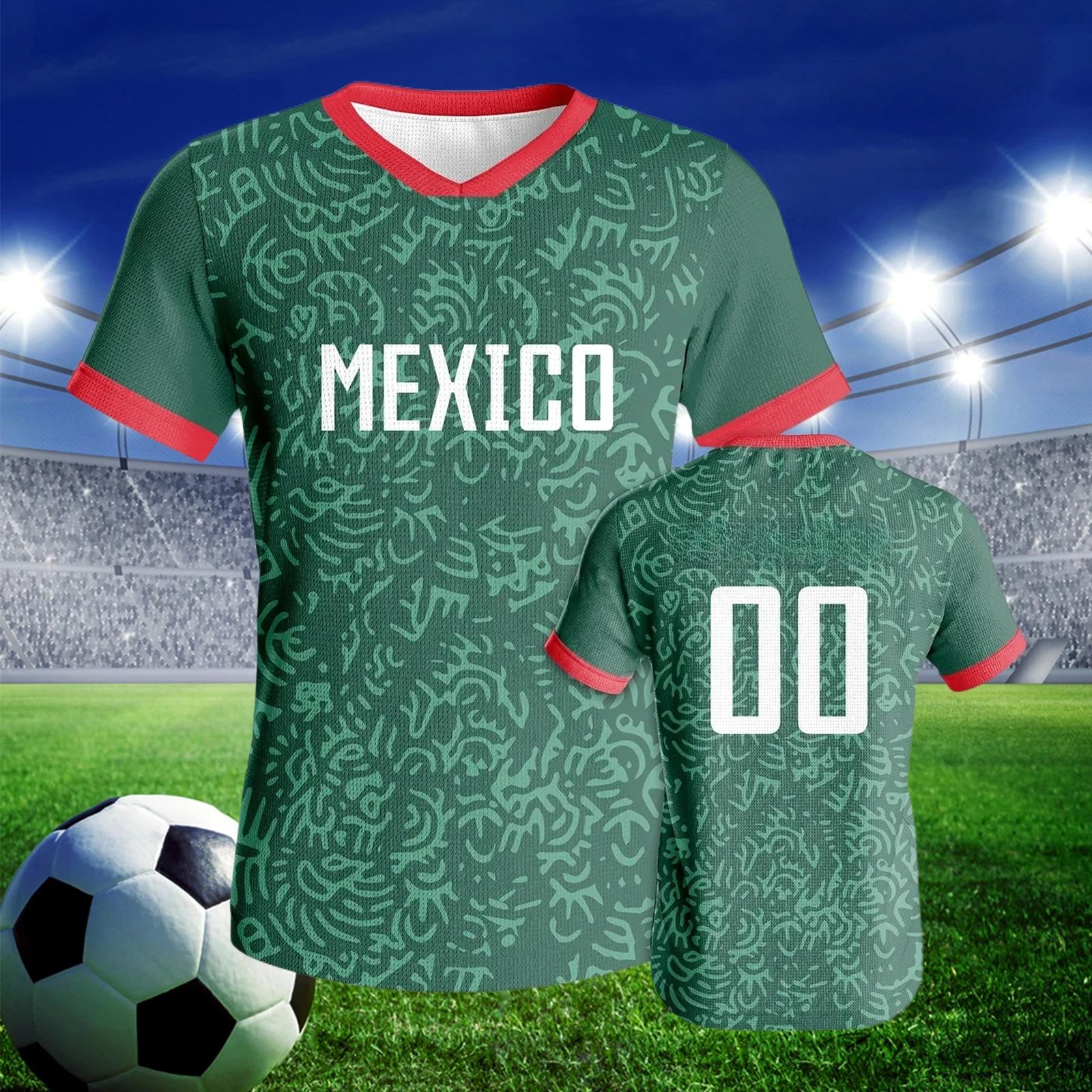 2026 Mexico national football team personalized jerseys, quick-drying football shirts, boys , girls , and children s team jerseys. M зелёный