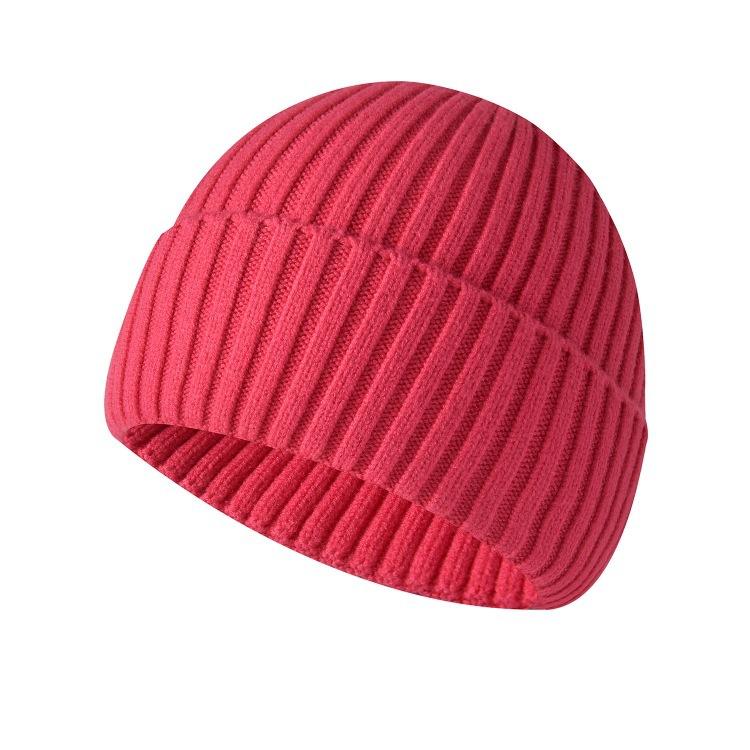 Stock Ready Acrylic Knitted Beanie Image Style Hip Hop Round Top Winter Warm Outdoor Hat for Men Women