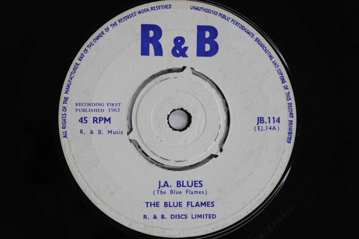 

7inch Record BLUE FLAMES - J.a. Blues / Orange Street JB114 R&B 1963 UK Reggae, Ska & Dub Used