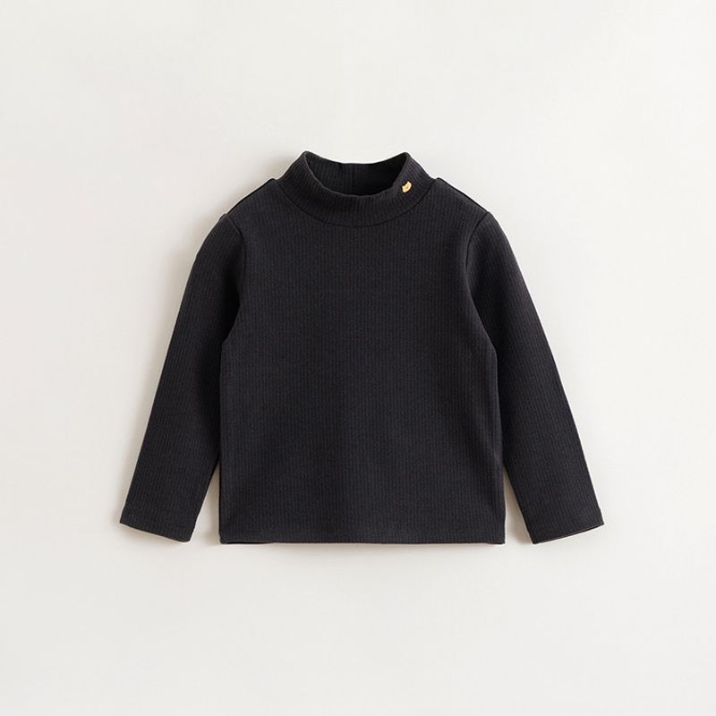 Mark Jenny Girl Half Turtleneck Bottoming Shirt Babies' Long Sleeve T-shirt Children Tops Spring and Autumn 241308