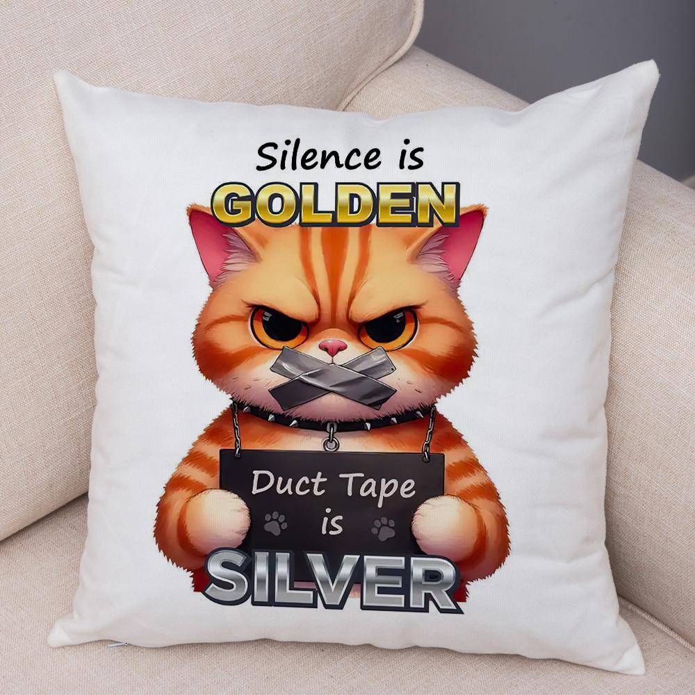 Smiling Monkey Pillowcase Double Print Do Not Disturb Sloth Cushion Cover Soft Plush Sassy Duck Pillowcase for Sofa Home Car