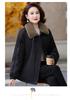 Stylish Velvet-Lined Winter Parka for Middle-Aged and Elderly Women - Warm, Thickened, Cotton Lapel Jacket