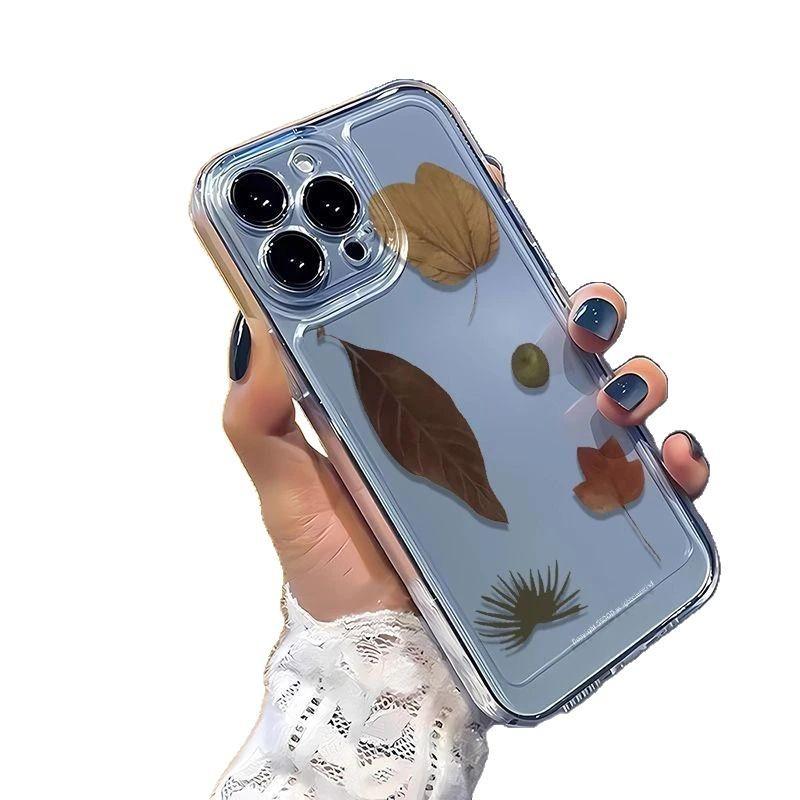 Personalized various fallen leaves iPhone11Promax mobile phone case for Apple 11promax transparent 11 space case