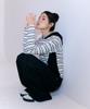 Peulleoti Striped Panel Hoodie (Black)