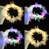 LED Adjustable Wreath for Children Adults Luminous Angel Goose Feather Wreath Feather Flash Headdress Holiday Wedding Gif