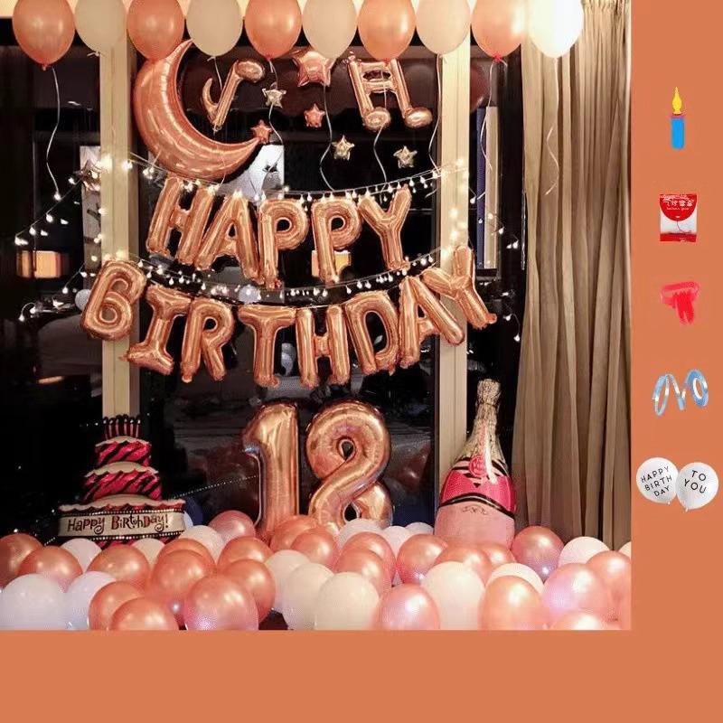 Narozeninová balónková dekorace Sada balónků s písmeny Banner Happy Birthday Party Potřeby