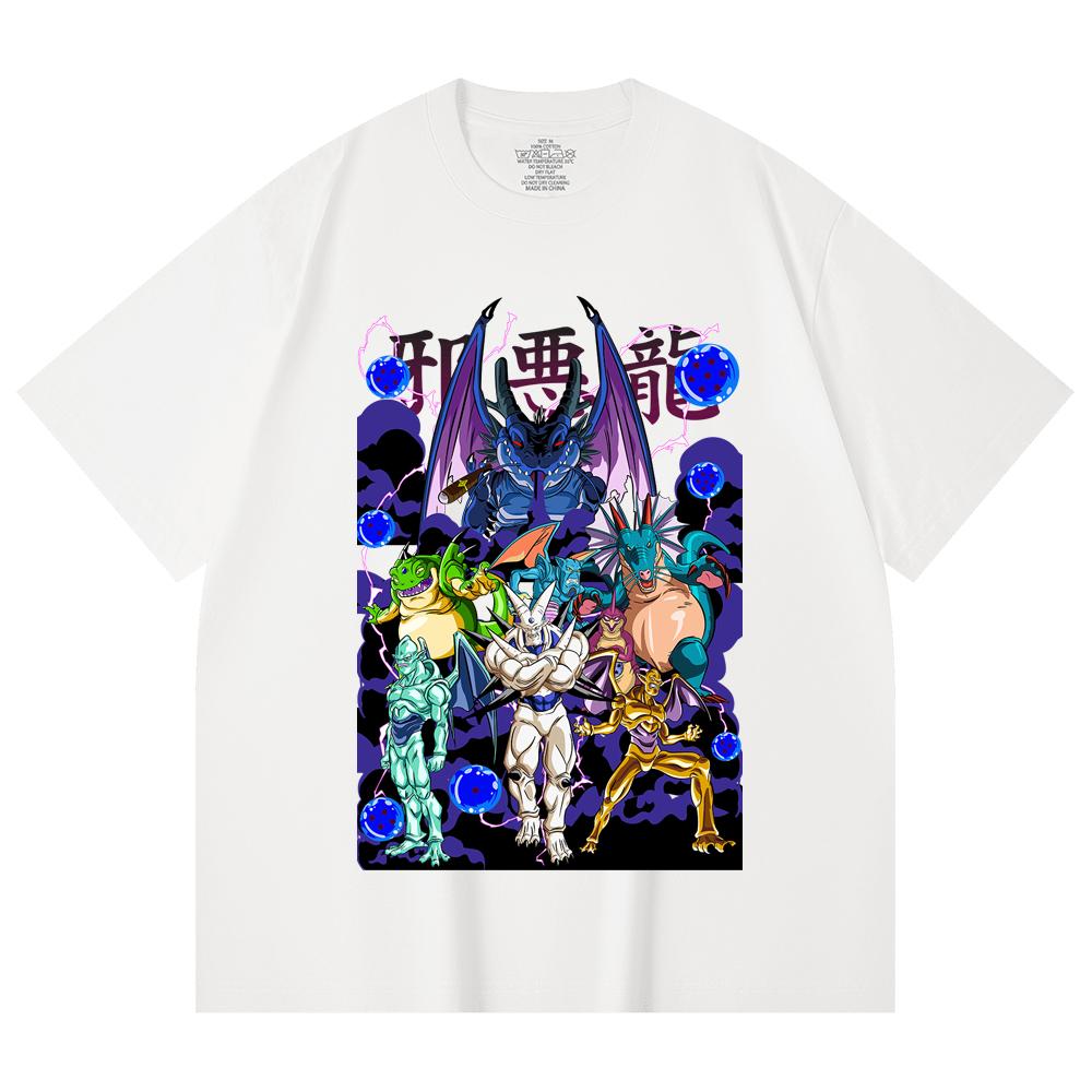 230 Gsm 100% Cotton Dragon Ball V38 Dragons Print Unisex Heavy Cotton T Shirt