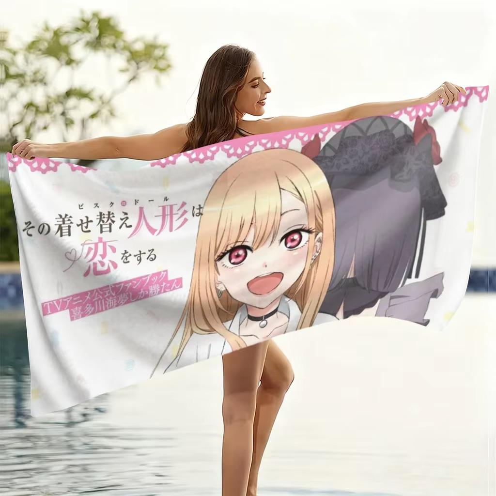 M-Marin Kitagawa My Dress Up Darling Beach Towel Quick Drying Suitable for Beach Pool Swimming Gym Summer Gift Friends