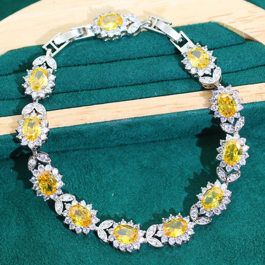 

2024 Горячие Новые Ювелирные Изделия Циркон Ожерелье Серьги Кольцо Комплект 6 yards