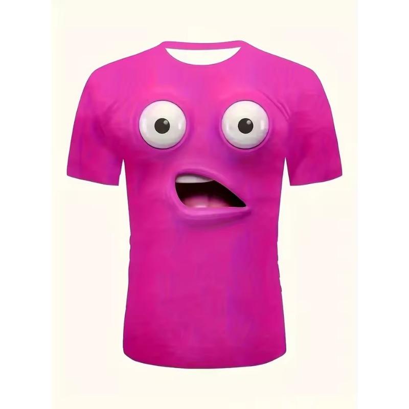 

Мужская футболка с 3D принтом лица, забавная, в стиле Y2k, повседневная, с коротким рукавом, с круглым вырезом, свободная, топ, уличная одежда, пуловер, одежда для улицы, оверсайз 6XL