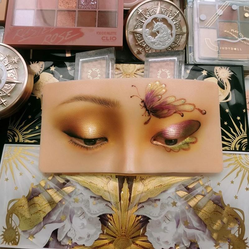 Makeup Practice Face Silicone Skin Bionic Model Makeup Practice Board Eyeshadow Eyebrow and Eyeliner Template