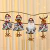 Christmas Themed Decorations Ornaments Fabric Santa Claus Reindeer Figurines Little Bear Snowman Hanging Decorations Pendant