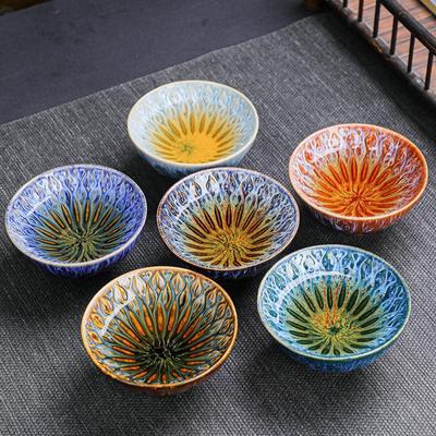 Tazza da tè in ceramica stile antico, cambio di cottura, tè, calendula, tazza da maestro, sensazione premium, gradiente, tazze da tè personali