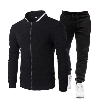 2025 Herren Colorblock Fleece Hoodie Set: Lässiges zweiteiliges Sweatshirt-Outfit