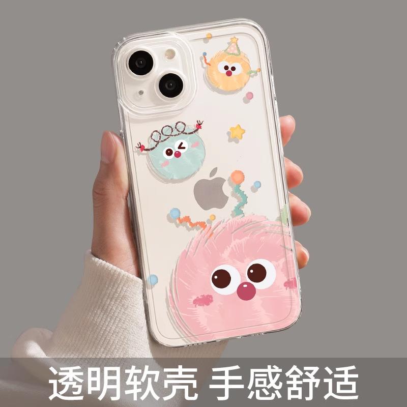Cute briquettes Apple 17 mobile phone case iphone17promax anti-drop 17pro premium Air transparent protective case