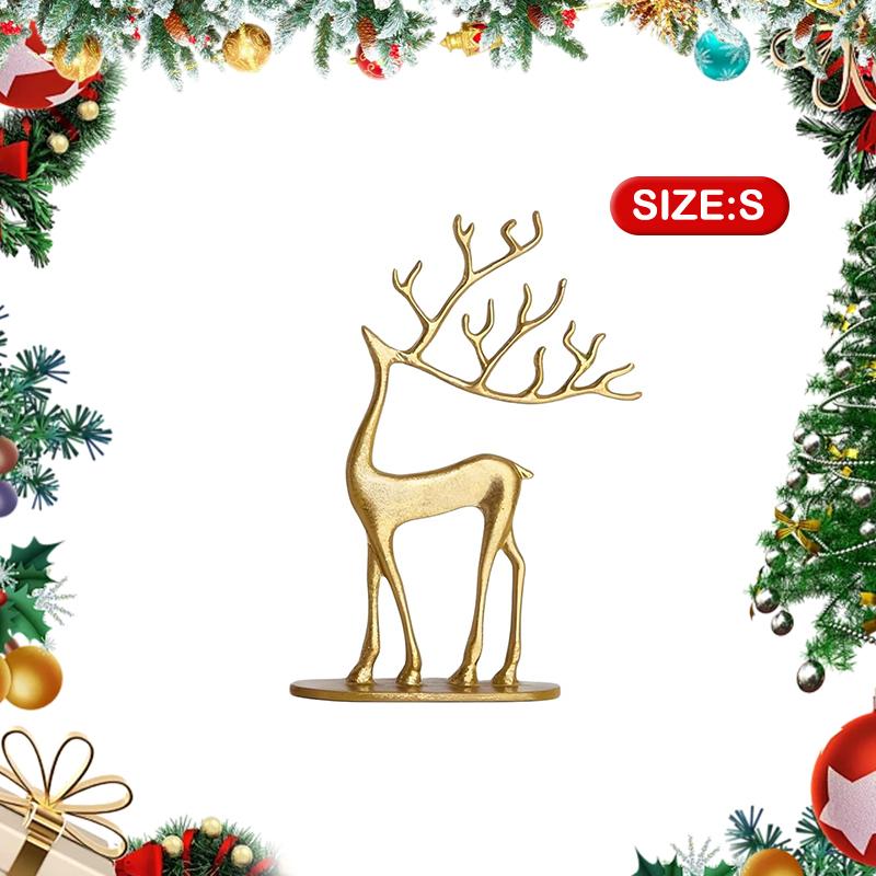 Reindeer Christmas Decor, Resin Reindeer Figurines, Modern Minimalist Xmas Sculpture, Elegant Indoor Holiday Decor