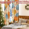 2pcs, 2D FLAT PRINTING Curtains (Without Rod) Colorful Gourds Christmas Festival Chic Print Curtains Prints Light Filtering