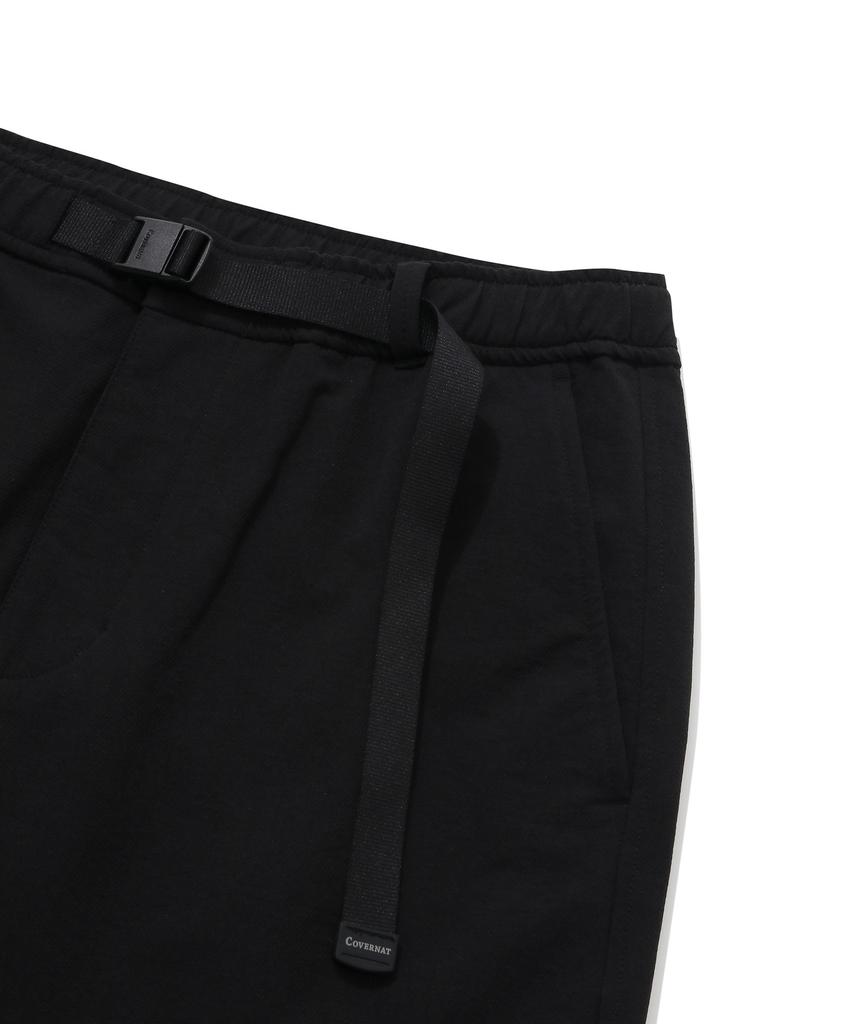COVERNAT White Brushed Synthetic Fiber Regular Fit Pants Black