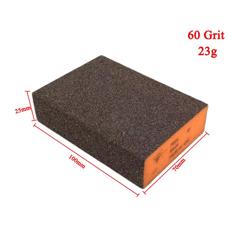Dual-Sided Sanding Sponge Block for Woodworking, Furniture Polishing & Rust Removal - Wet/Dry Use.
