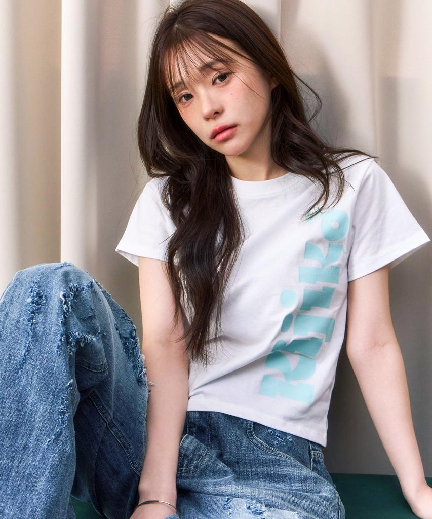 KIJIKO Ke406. Kijiko Big Logo Semi-Crop Tee White
