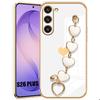 Bracelet Case - BOOLING - for Samsung Galaxy S26 Plus - Anti-Scratch Silicone Heart Pattern - White